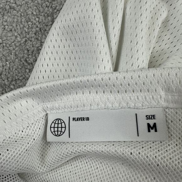 Kansas Jayhawks PE Basketball Shooting Shirt Mens Medium White Adidas Team Issue - Picture 6 of 12